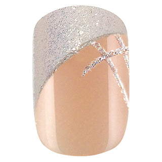PEGGY SAGE SET 24 UNGHIE FINTE IDYLLIC NAILS - SHINY FRENCH - Tre Pi Profumerie