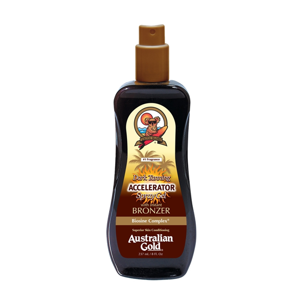 AUSTRALIAN GOLD ACCELERATOR SPRAY GEL DARK TANNING 237 ML - Tre Pi Profumerie