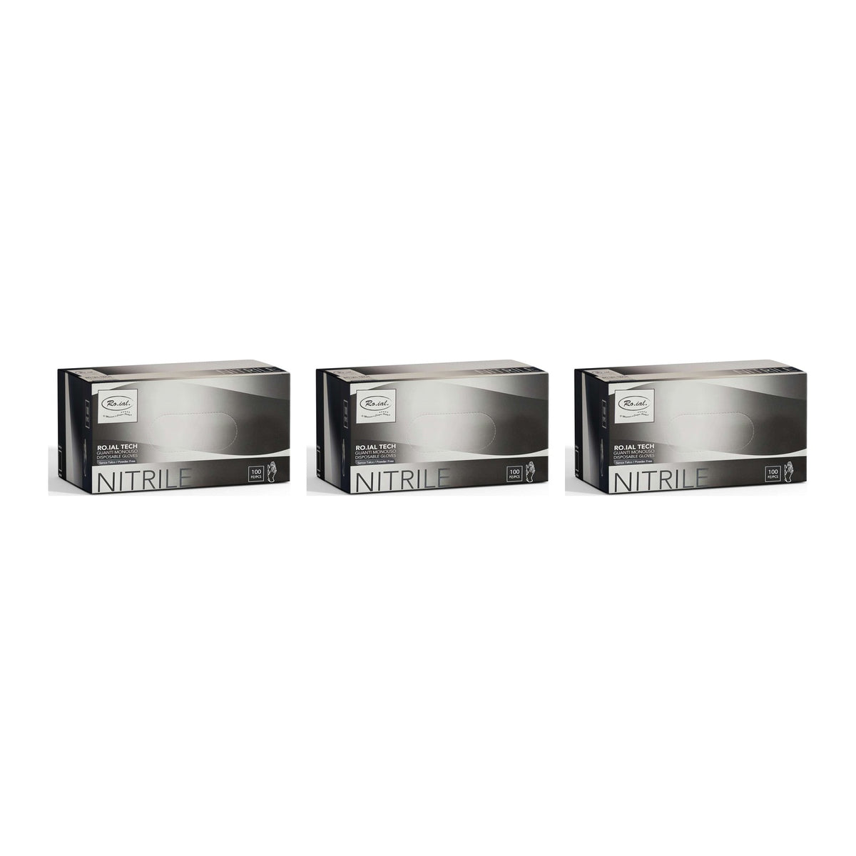 ROIAL GUANTI IN NITRILEBLACK TAGLIA L - CONF. 3 PZ