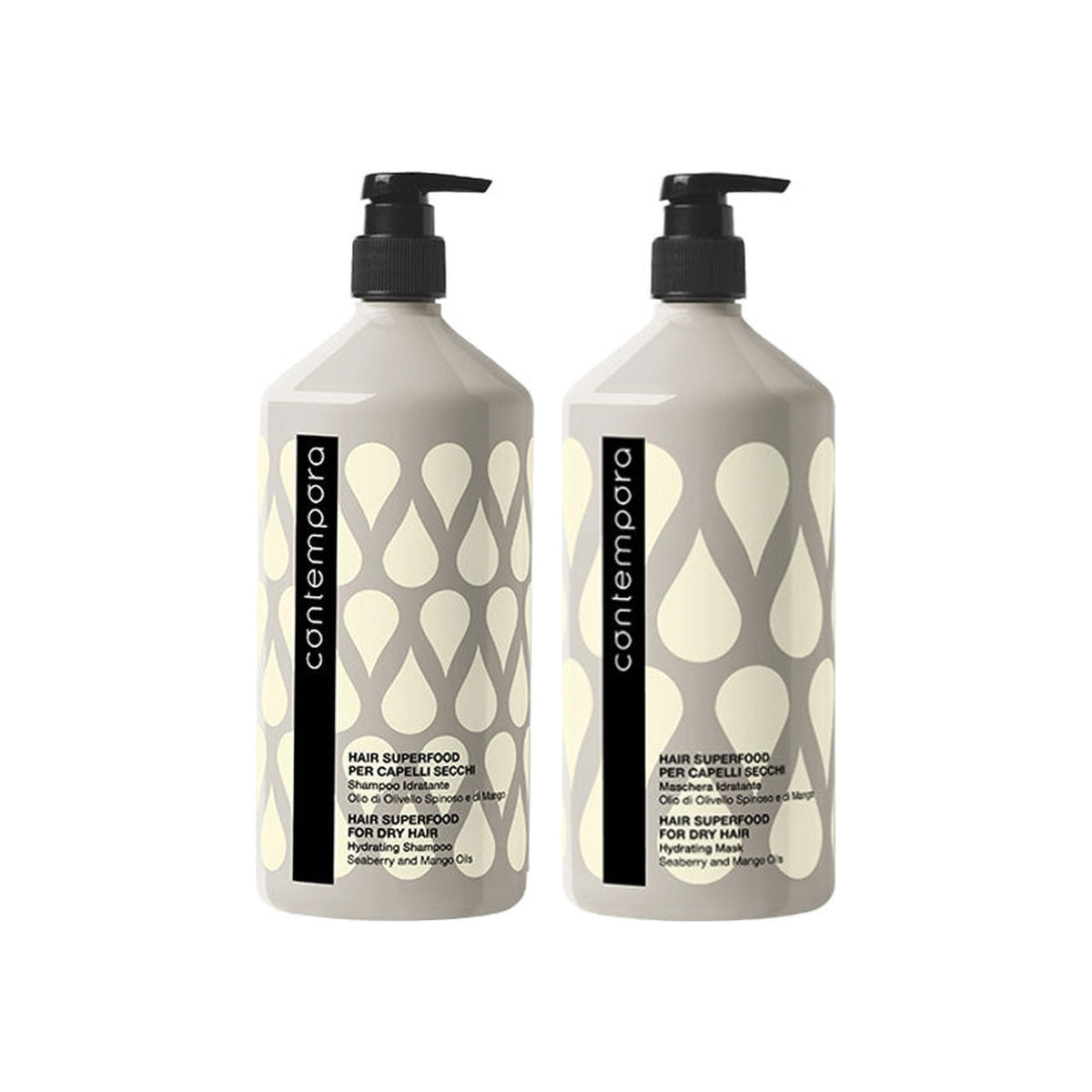 KIT CONTEMPORA IDRATANTE PER CAPELLI SECCHI SHAMPOO+MASCHERA