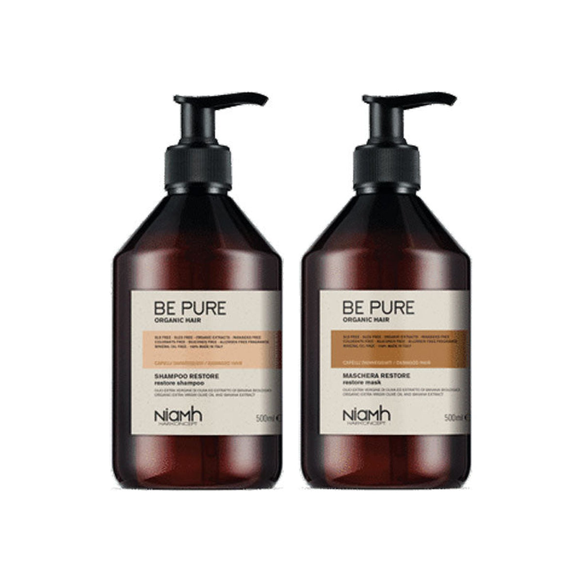 KIT NIAMH BE PURE RESTORE SHAMPOO+MASCHERA