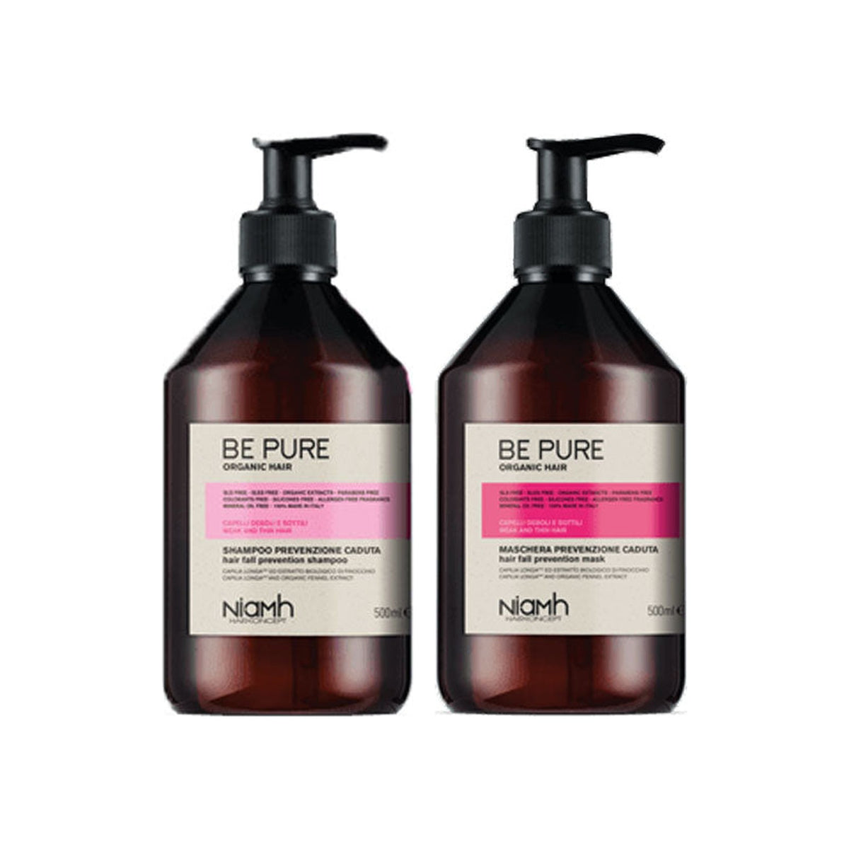 KIT NIAMH BE PURE PREVENZIONE CADUTA SHAMPOO+MASCHERA