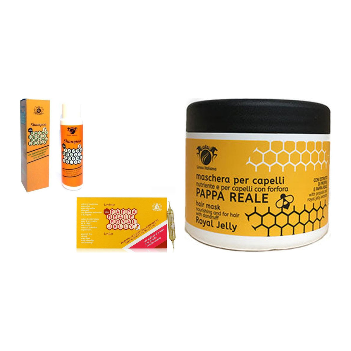 KIT COE KIT + FIALE12 X10 ALLA PAPPA REALE SHAMPOO+MASCHERA
