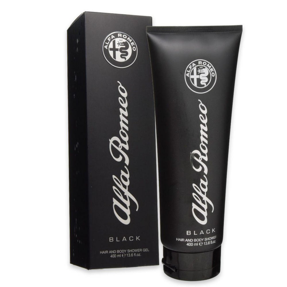 ALFA ROMEO BLACK HAIR AND BODY SHOWER GEL 400 ML
