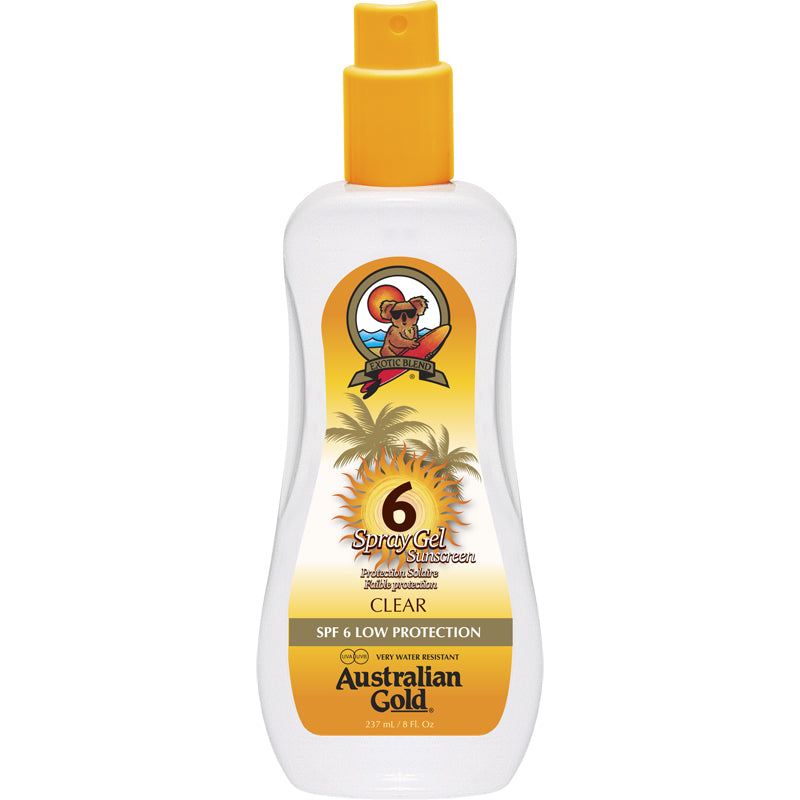 AUSTRALIAN GOLD SPRAY GEL SPF 6 LOW PROTECTION 237 ML - Tre Pi Profumerie