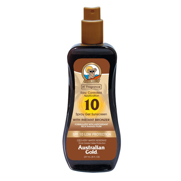 AUSTRALIAN GOLD SPRAY GEL SPF 10 LOW PROTECTION 237 ML - Tre Pi Profumerie