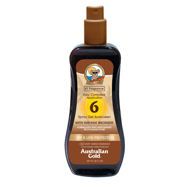 AUSTRALIAN GOLD SPRAY GEL SPF 6 LOW PROTECTION 237 ML - Tre Pi Profumerie