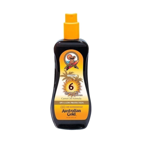 AUSTRALIAN GOLD SPRAY OIL SPF 6 LOW PROTECTION CARROT 237 ML - Tre Pi Profumerie