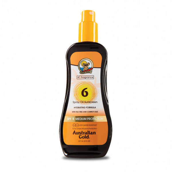 AUSTRALIAN GOLD SPRAY OIL SPF 6 LOW PROTECTION CARROT 237 ML - Tre Pi Profumerie