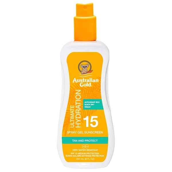 AUSTRALIAN GOLD ULTIMATE HYDRATION SPRAY GEL SPF 15 237 ML - Tre Pi Profumerie