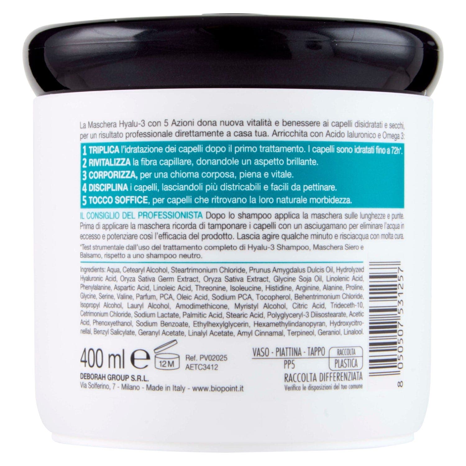 BIOPOINT PROFESSIONAL MASCHERA SIERO HYALU-3 400 ML