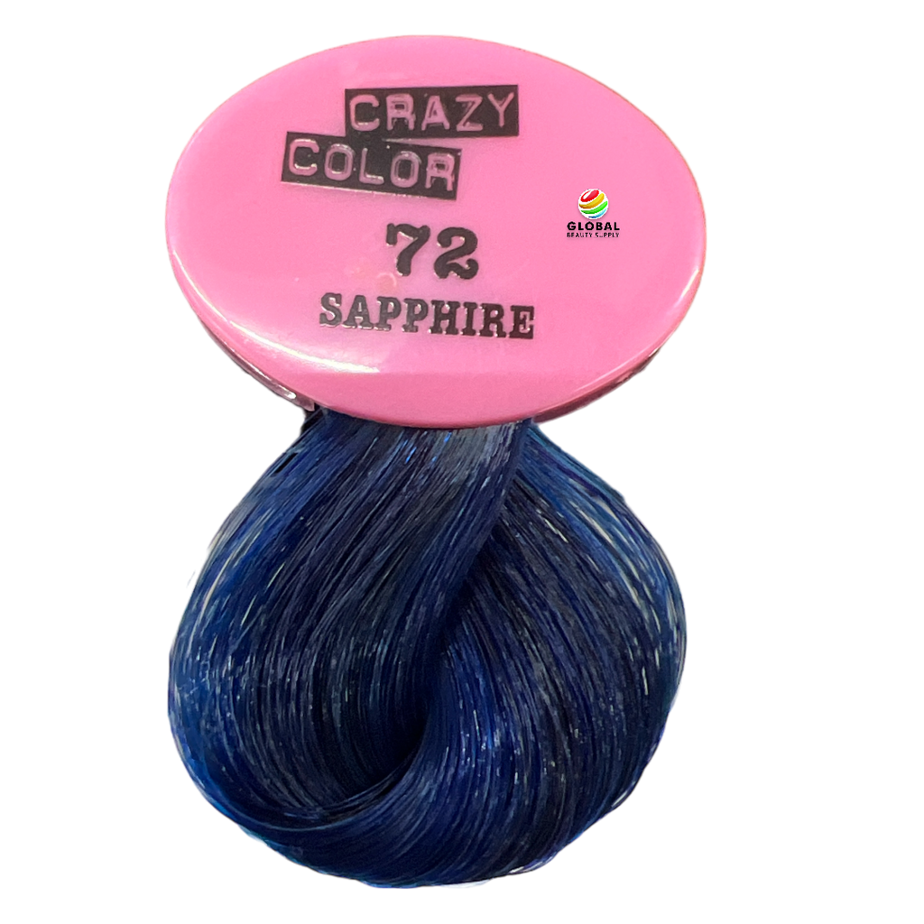 CRAZY COLOR SEMI-PERMANENT HAIR COLOR CREAM SAPPHIRE 72