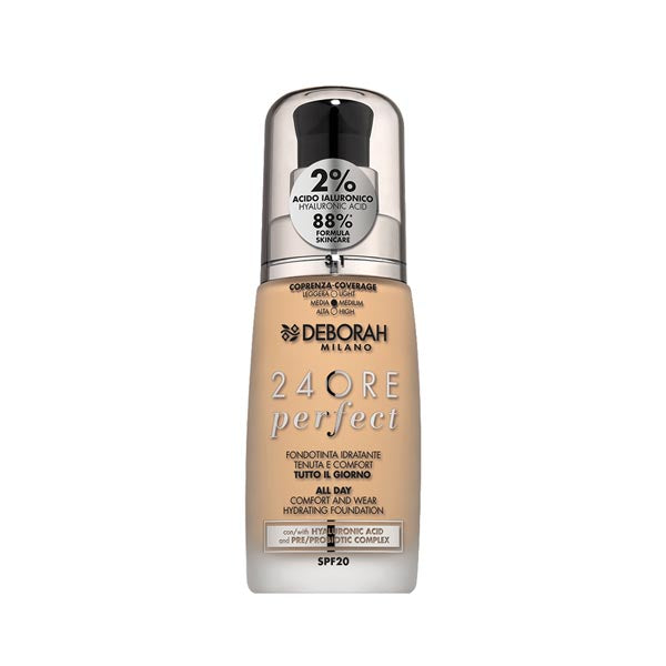 DEBORAH FONDOTINTA 24 ORE PERFECT ACIDO IALURONICO 3.1 - Tre Pi Profumerie