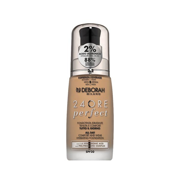 DEBORAH FONDOTINTA 24 ORE PERFECT ACIDO IALURONICO 3.2 - Tre Pi Profumerie