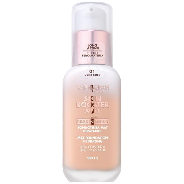 DEBORAH SKIN BOOSTER MAT FONDOTINTA IN SIERO 01 LIGHT ROSE - Tre Pi Profumerie