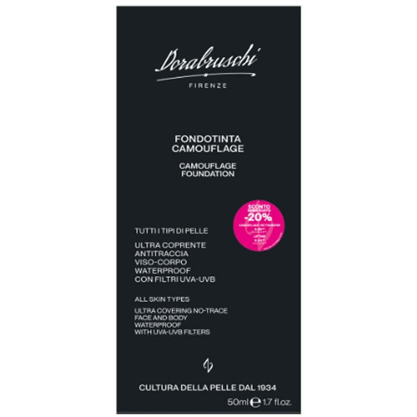 DORABRUSCHI FONDOTINTA ULTRA COPRENTE CAMOUFLAGE 1 50 ML - Tre Pi Profumerie