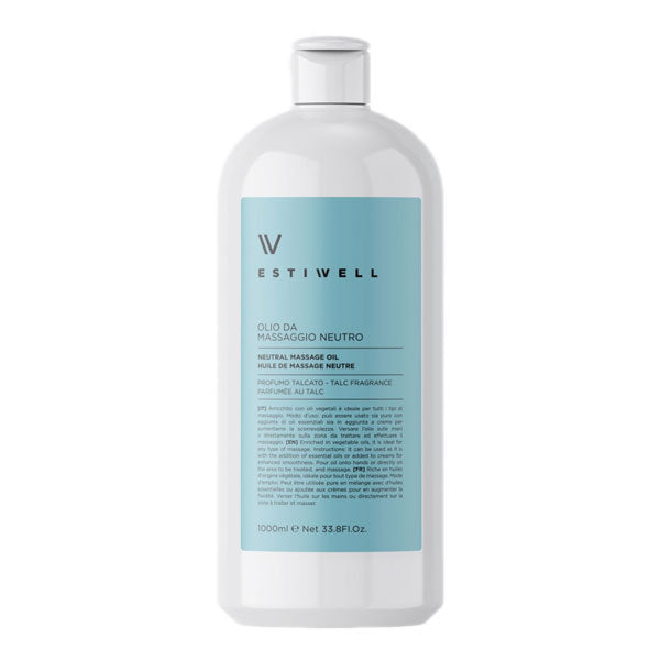 ESTIWELL OLIO MASSAGGIONEUTRO PROFUMO TALCATO 1000 ML - Tre Pi Profumerie