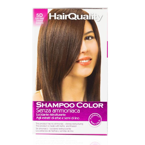 HAIR QUALITY SHAMPOO COLORORANTE CAPELLICASTANO CHIARO DORATO 5D - Tre Pi Profumerie