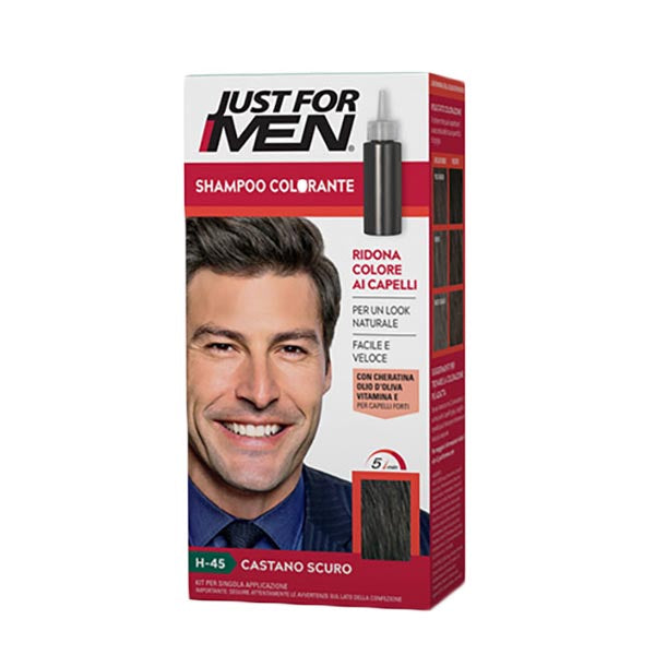 JUST FOR MEN SHAMPOO COLORANTE CASTANO SCURO - Tre Pi Profumerie