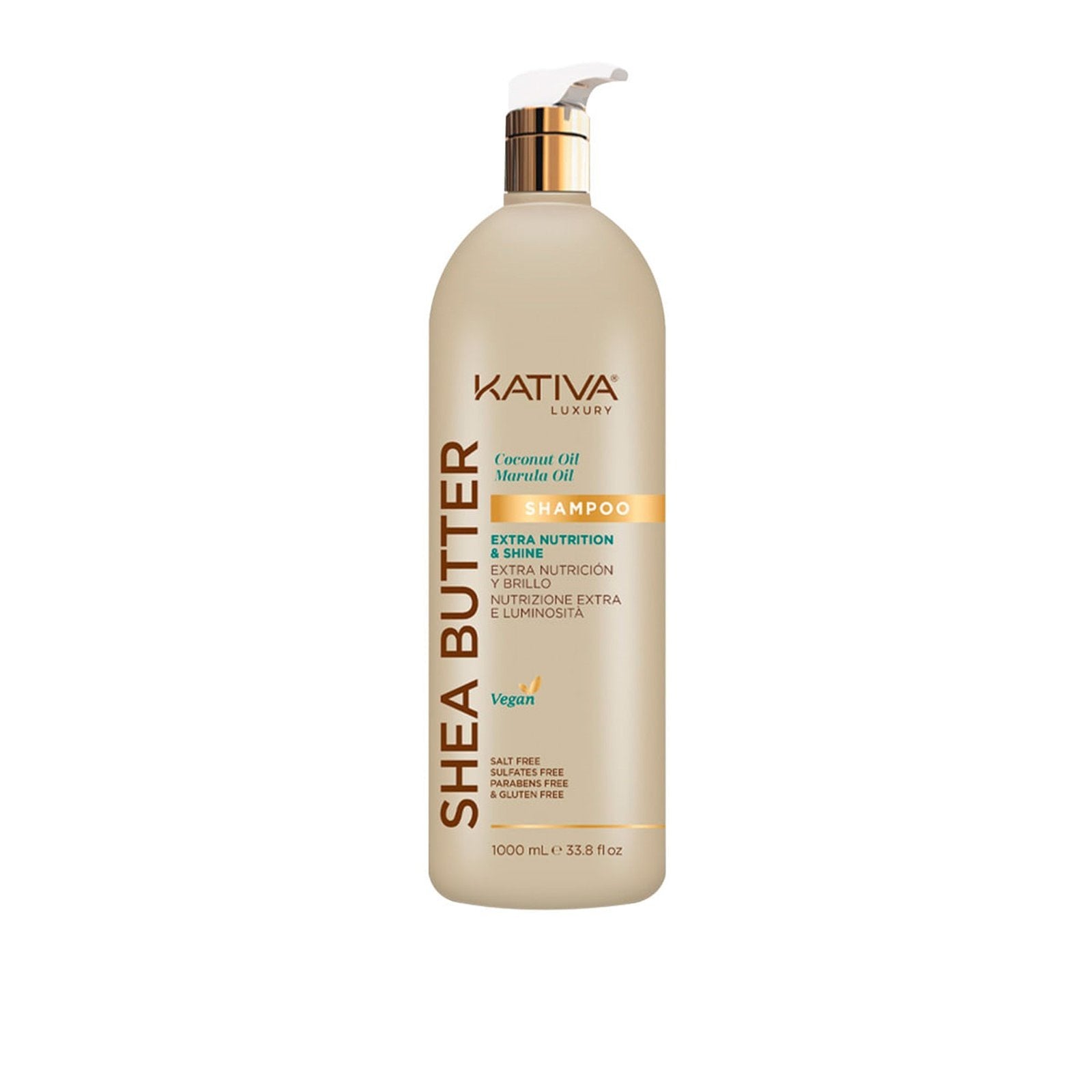 KATIVA SHAMPOOING AU BEURRE DE KARITÉ NUTRITION ET LUMINOSITÉ 1000 ML