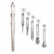KIT PROFESSIONALE MANICO SGORBIE + LAME 2 PEZZI X 2,4,6,8,10 - Tre Pi Profumerie