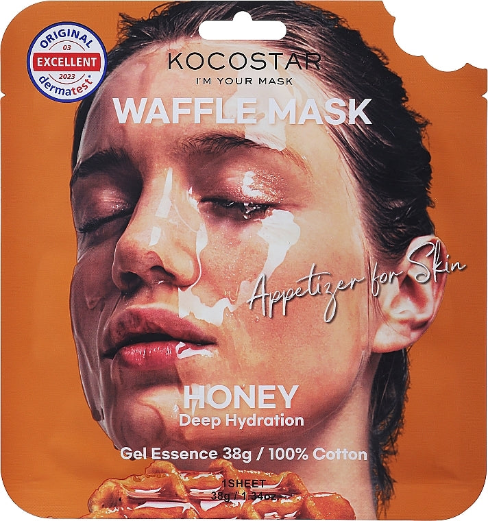 Masque gaufré Kocostar au miel, hydratation profonde