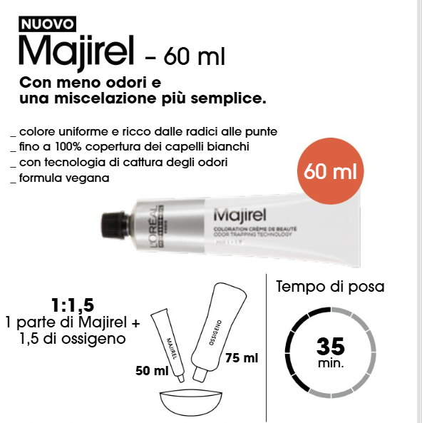 L'OREAL PROFESSIONNEL MAJIREL TINTA CAPELLI PROFESSIONALE 60 ML