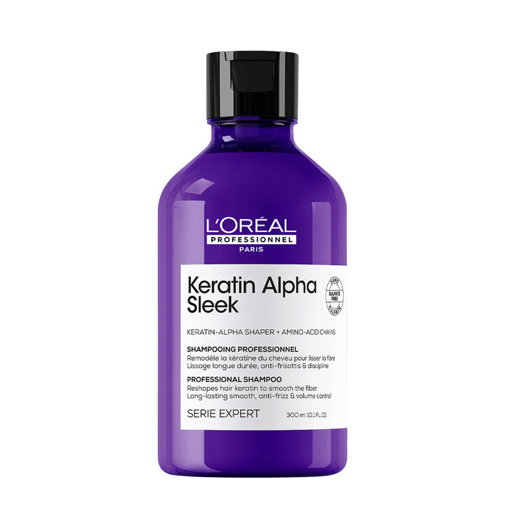 L'OREAL EXPERT KERATIN ALPHA SLEEK SHAMPOO 300ML CAPELLI LISCI