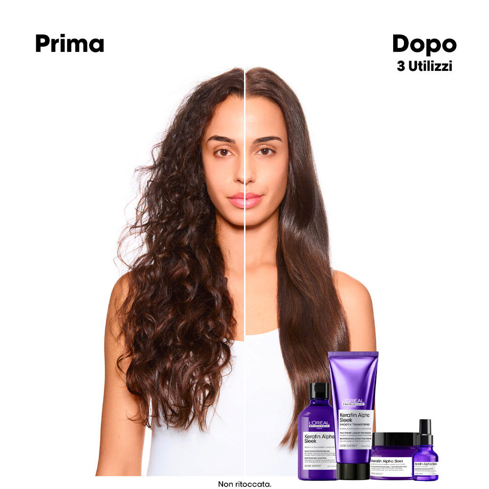 L'OREAL EXPERT KERATIN ALPHA SLEEK SHAMPOO 300ML CAPELLI LISCI