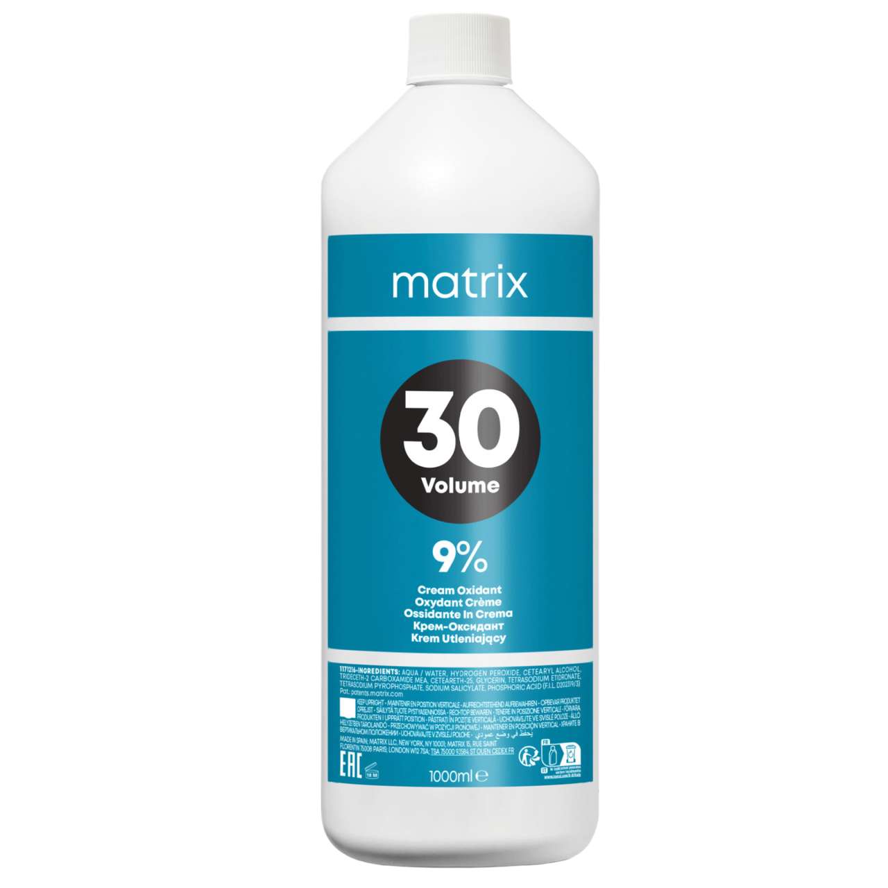 MATRIX SOCOLOR BEAUTY OXIDIZING EMULSION 30 VOLUMES 1000 ML