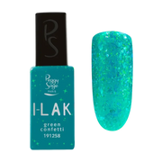 PEGGY SAGE I-LAK SOAK OFF GEL POLISH GREEN CONFETTI - 11ML