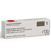 RBB STERILE DISPOSABLE CARBON STEEL GOUGES BLADES 20 PCS 1 MM