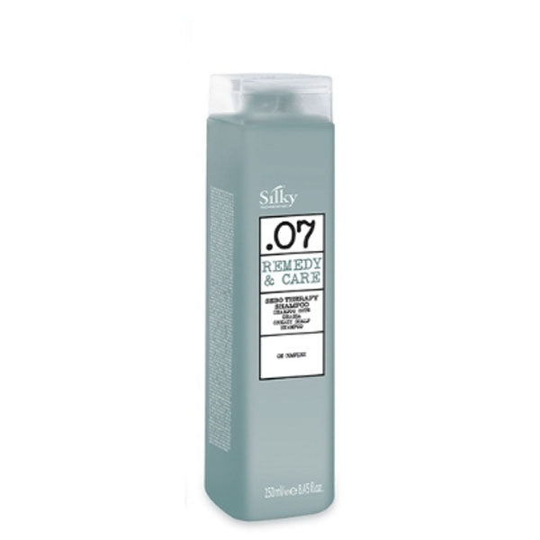 SILKY 07 REMEDY&CARE SHAMPOO SEBO THERAPY CUTE GRASSA 250 ML - Tre Pi Profumerie