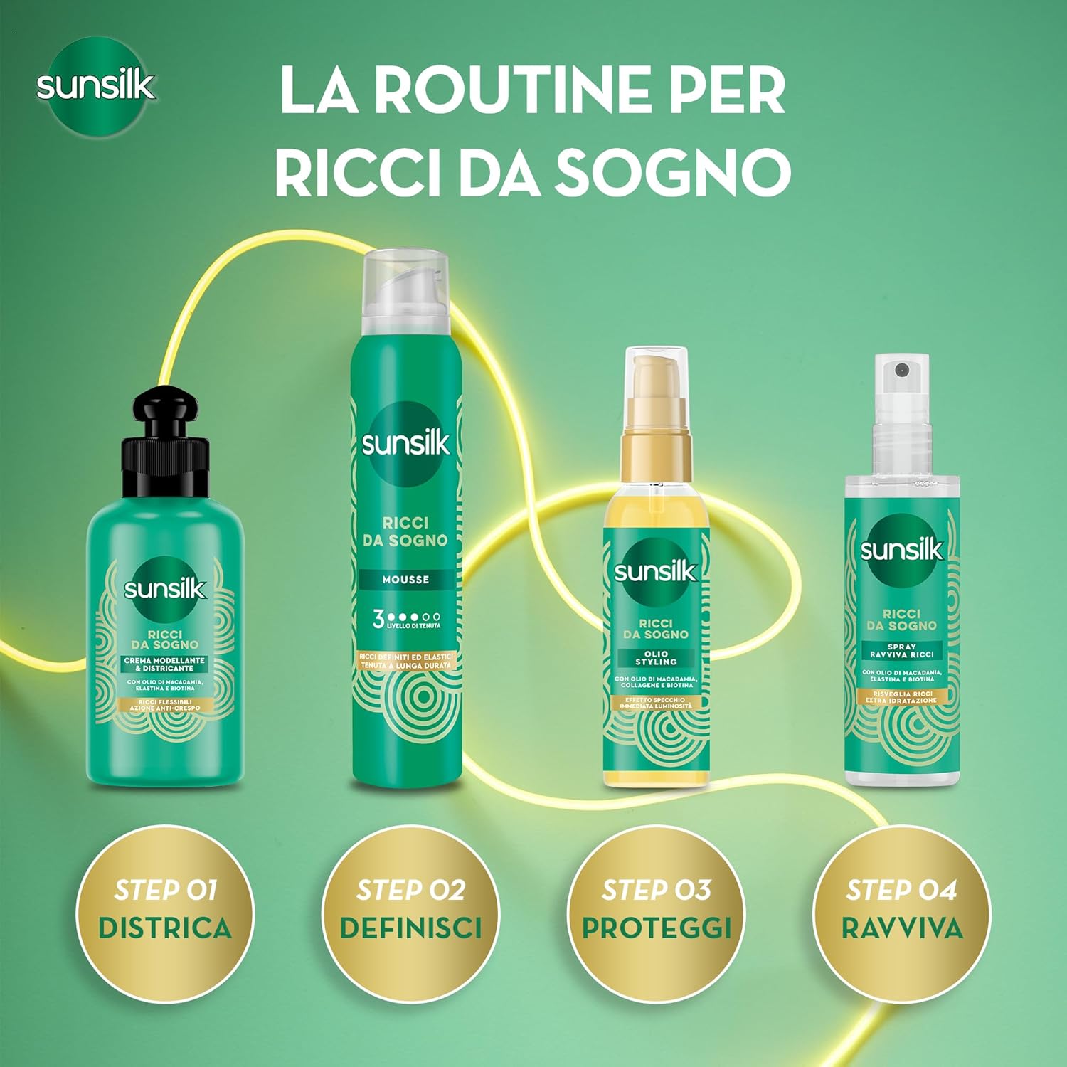 SUNSILK RICCI DA SOGNO MOUSSE TENUTA 3 200 ML
